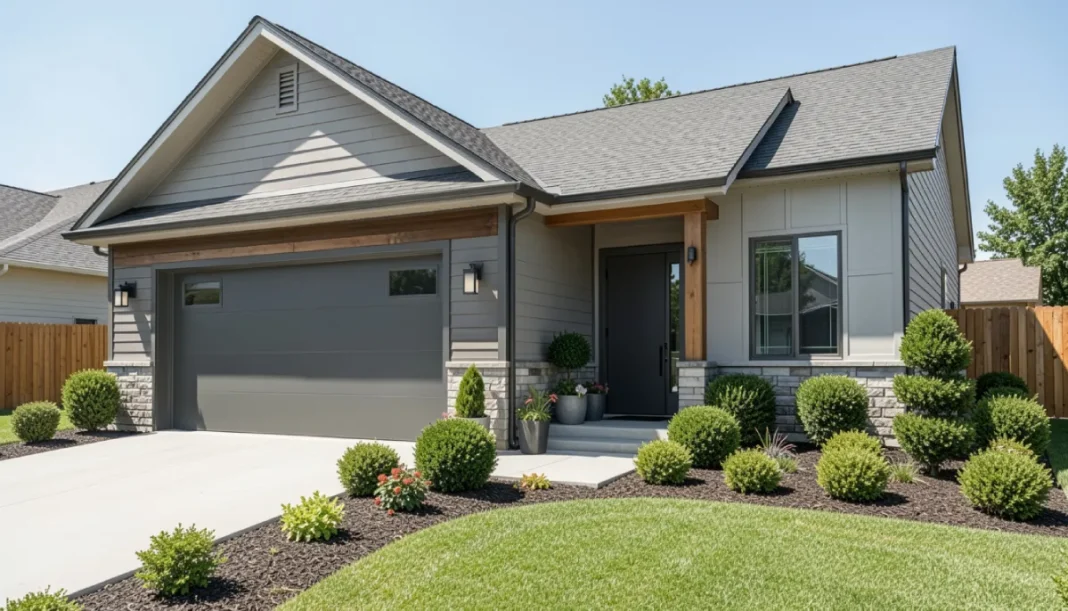 Best home improvement projects for ROI in 2026 showing garage door, kitchen remodel, and bathroom upgrades