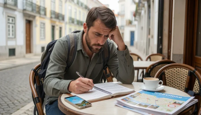 How to Plan a Trip Itinerary That Leaves Room for Fun Traveler planning flexible trip itinerary with balanced schedule and free time for spontaneous exploration