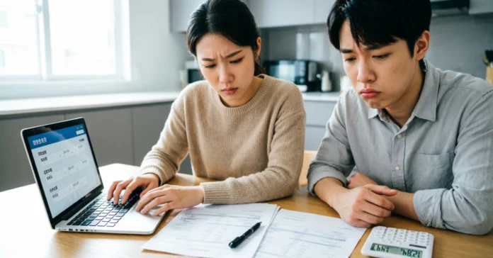 How Much House Can I Afford? Calculate Your Real Budget Before You Buy Couple calculating mortgage budget to determine how much house they can afford