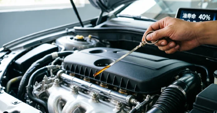 How Often Should You Change Engine Oil? (Real Conditions Guide) Mechanic checking engine oil level on dipstick - how often should you change engine oil guide