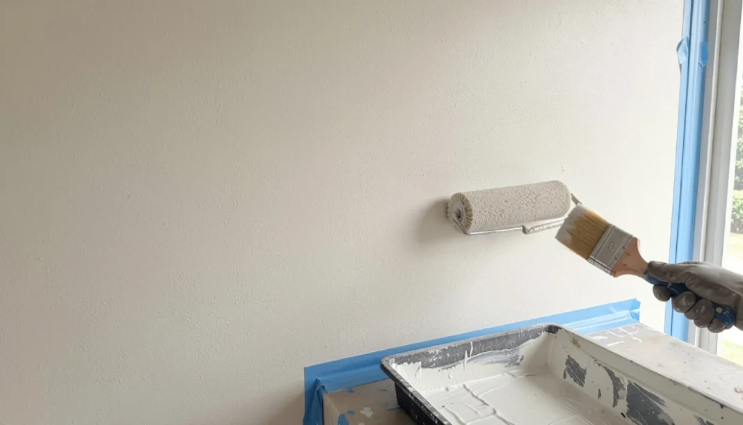 Interior painting guide showing professional wall painting techniques to avoid common DIY mistakes and achieve smooth, lasting results