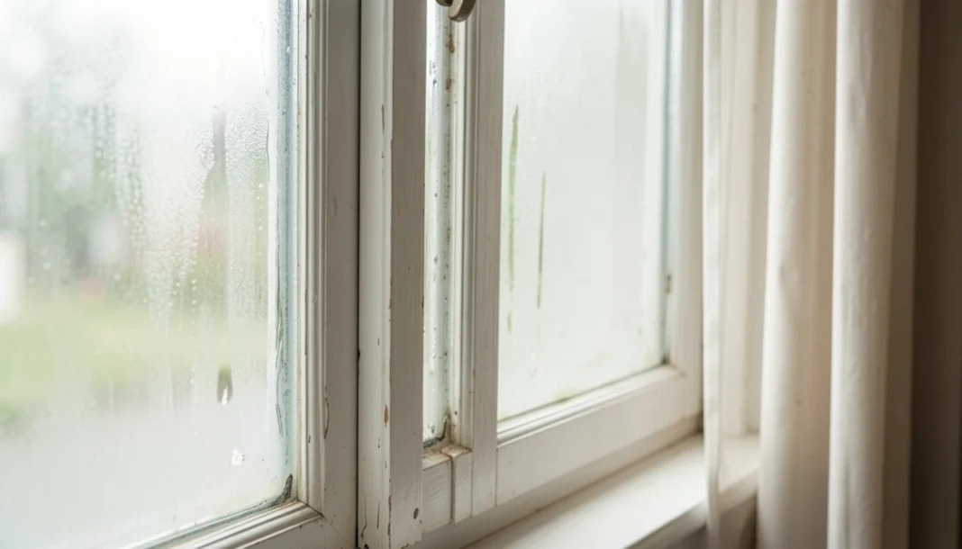 Window replacement vs repair cost comparison guide showing old drafty windows and new energy-efficient installation 2025-2026