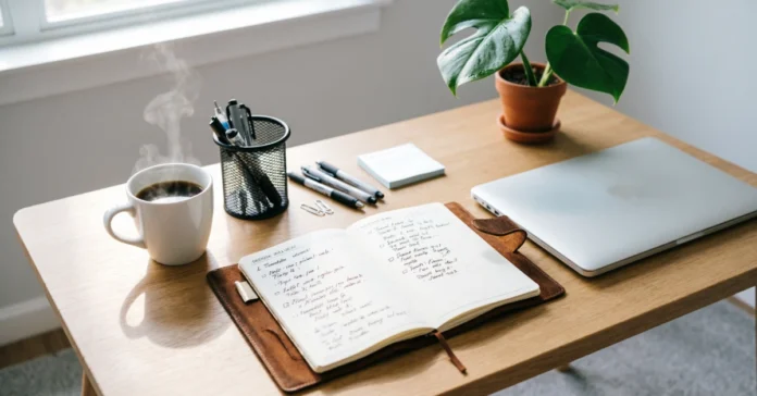 How to Create a Personal Weekly Reset Routine Weekly reset routine with planner, to-do list, and organized workspace on desk